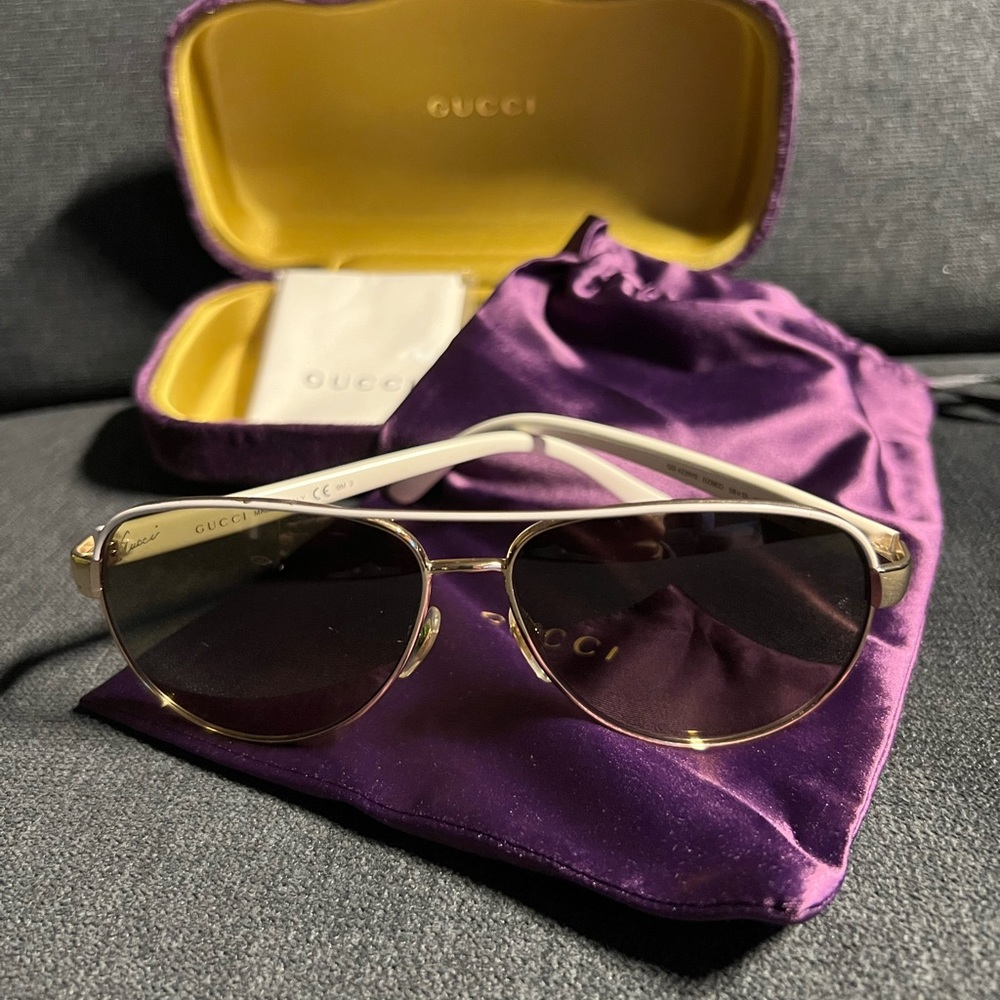 Gucci Aviator Sunglasses GG 4239S Gold/Ivory